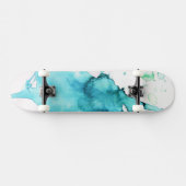 Abstracte waterverf handgeschilderde achtergrond 2 skateboard (Horizontaal)