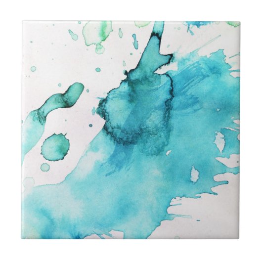 Abstracte waterverf handgeschilderde achtergrond 2 tegeltje (Voorkant)