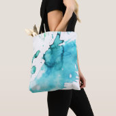 Abstracte waterverf handgeschilderde achtergrond 2 tote bag (Dichtbij)