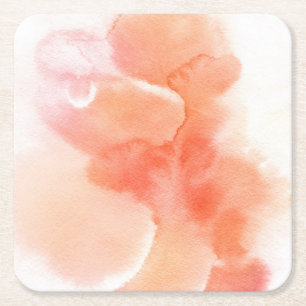 Abstracte waterverf handgeschilderde achtergrond 3 kartonnen onderzetters