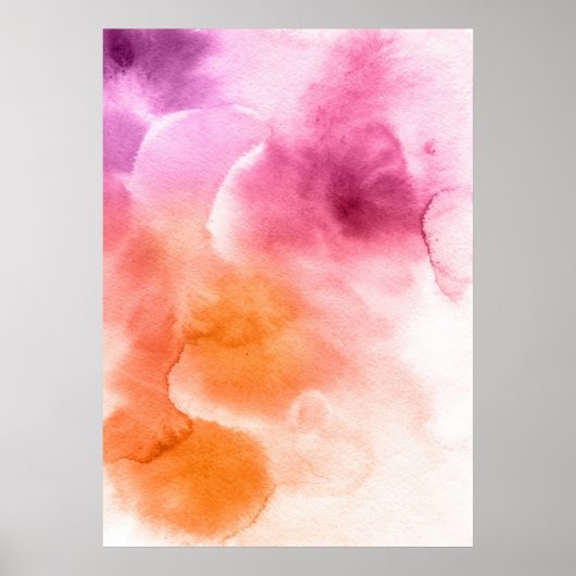 Abstracte waterverf handgeschilderde achtergrond 3 poster (Voorkant)