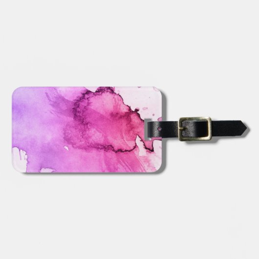 Abstracte waterverf handgeschilderde achtergrond 5 bagagelabel (Voorkant horizontaal)
