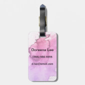 Abstracte waterverf handgeschilderde achtergrond 5 bagagelabel (Achterkant verticaal)