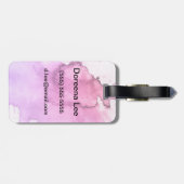 Abstracte waterverf handgeschilderde achtergrond 5 bagagelabel (Achterkant horizontaal)