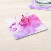 Abstracte waterverf handgeschilderde achtergrond 5 kartonnen onderzetters (Schuin)