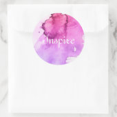 Abstracte waterverf handgeschilderde achtergrond 5 ronde sticker (Tas)