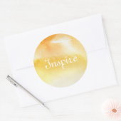 Abstracte waterverf handgeschilderde achtergrond 5 ronde sticker (Envelop)