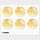 Abstracte waterverf handgeschilderde achtergrond 5 ronde sticker (Vel)