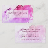 Abstracte waterverf handgeschilderde achtergrond 5 visitekaartje (Voorkant / Achterkant)