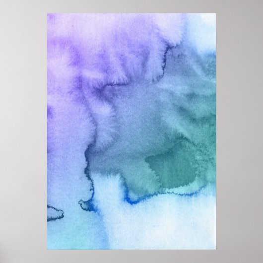 Abstracte waterverf handgeschilderde achtergrond 6 poster (Voorkant)