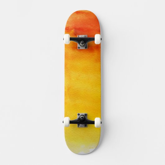 Abstracte waterverf handgeschilderde achtergrond 6 skateboard (Voorkant)