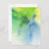 Abstracte waterverf handgeschilderde achtergrond 8 briefkaart (Voorkant / Achterkant)