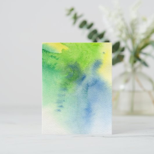 Abstracte waterverf handgeschilderde achtergrond 8 briefkaart (Staand voorkant)