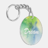 Abstracte waterverf handgeschilderde achtergrond 8 sleutelhanger (Voorkant Links)