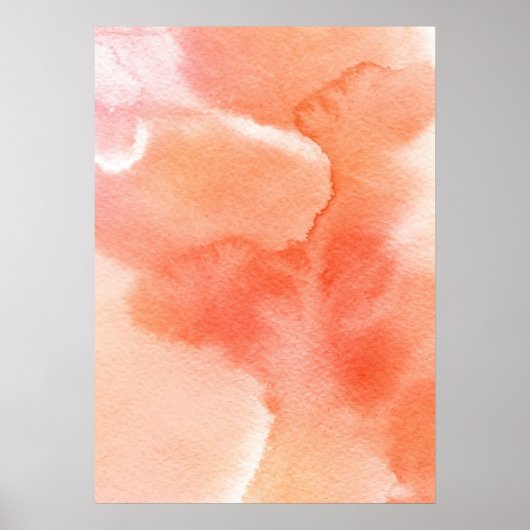 Abstracte waterverf handgeschilderde achtergrond poster (Voorkant)