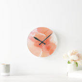 Abstracte waterverf handgeschilderde achtergrond ronde klok (Huis)