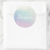 Abstracte waterverf handgeschilderde achtergrond ronde sticker (Tas)