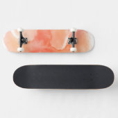Abstracte waterverf handgeschilderde achtergrond skateboard (Horizontaal)