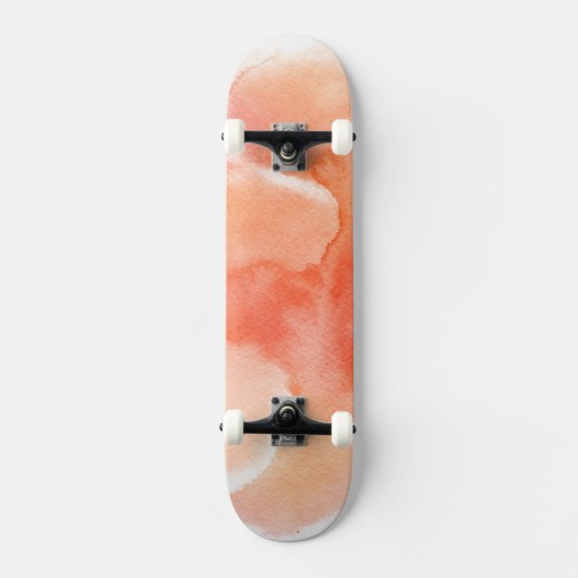 Abstracte waterverf handgeschilderde achtergrond skateboard (Voorkant)