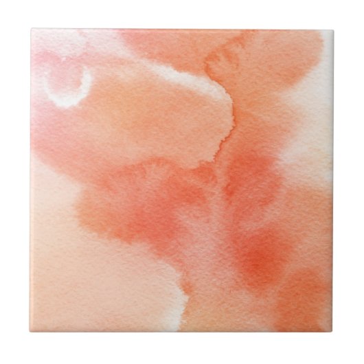 Abstracte waterverf handgeschilderde achtergrond tegeltje (Voorkant)