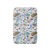 Abstracte waterverf: handgetekende witte achtergro badmat (Voorkant Verticaal)