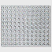 Abstracte waterverf: handgetekende witte achtergro cadeaupapier (Vlak)