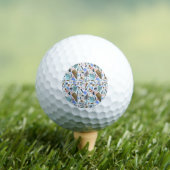 Abstracte waterverf: handgetekende witte achtergro golfballen (Insitu Shirt)