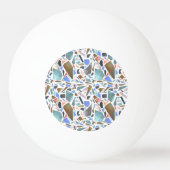 Abstracte waterverf: handgetekende witte achtergro pingpongbal (Achterkant)