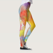 Abstracte Waterverf Heldere, levendige kleuren sch Leggings (Rechts)