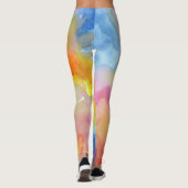 Abstracte Waterverf Heldere, levendige kleuren sch Leggings (Achterkant)