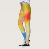 Abstracte Waterverf Heldere, levendige kleuren sch Leggings (Links)