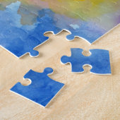 Abstracte Waterverf Heldere, levendige kleuren sch Legpuzzel (Zijkant)