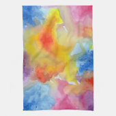 Abstracte Waterverf Heldere, levendige kleuren sch Theedoek (Verticaal)