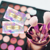 Abstracte Waterverf Holografische Glitter Artist Contactkaartje