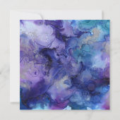 Abstracte Waterverf huwelijksuitnodiging Kaart (Achterkant)