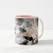 Abstracte Waterverf I-Mok Tweekleurige Koffiemok (Voorkant rechts)