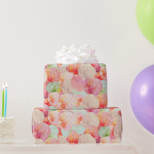 Abstracte Waterverf Ice Cream Scoops Cool Pastel Cadeaupapier (Feestgeschenken)