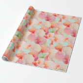 Abstracte Waterverf Ice Cream Scoops Cool Pastel Cadeaupapier (Uitgerold)