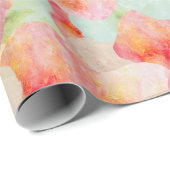 Abstracte Waterverf Ice Cream Scoops Cool Pastel Cadeaupapier (Rol Hoek)