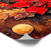 Abstracte waterverf illustratie van Volle Maan voo Poster (Hoek)