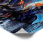 Abstracte waterverf illustratie van Volle Maan voo Poster (Hoek)