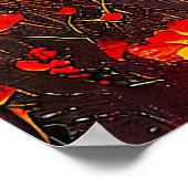 Abstracte waterverf illustratie van Volle Maan voo Poster (Hoek)