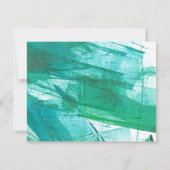 Abstracte Waterverf in Blauwgroen Notitiekaartje (Achterkant)