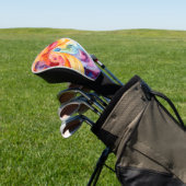 Abstracte Waterverf in zonsondergangkleuren Golfheadcover (Insitu)