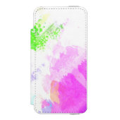 Abstracte waterverf incipio iPhone portemonnee hoesje (Voorkant Agenda)