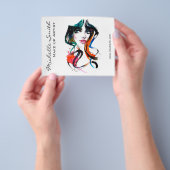 Abstracte Waterverf inkt kleurrijke vrouw make-up  Flyer (Hand)