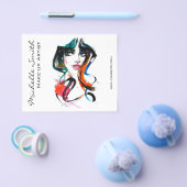 Abstracte Waterverf inkt kleurrijke vrouw make-up  Flyer (Enkel)