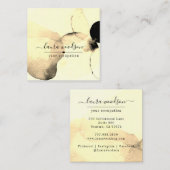 Abstracte Waterverf Inkt Shapes Interior Designer Vierkante Visitekaartje (Voorkant / Achterkant)