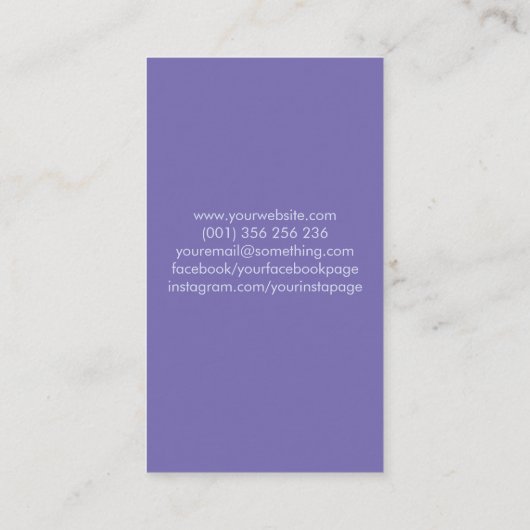 Abstracte waterverf-inktvlinder visitekaartje (Achterkant)