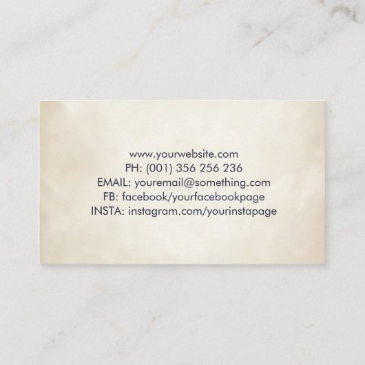 Abstracte waterverf-inktvlinder visitekaartje (Achterkant)